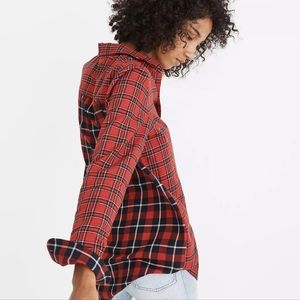 Classic Ex-Boyfriend Shirt in Plaid Patchwork, Size XXS